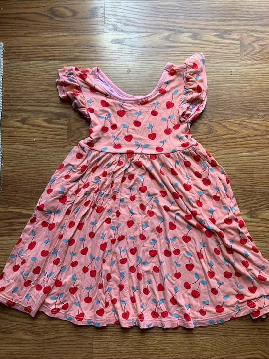 Little Sleepies Other - Little Sleepies Play Bamboo Cherry Dress Girl Size 5 Short Sleeve Summer